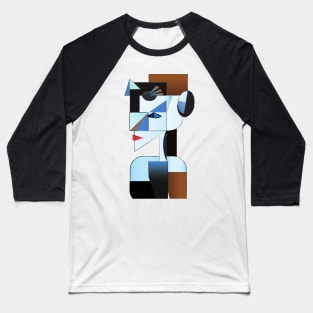 Cubist Abstract Woman Illustration Baseball T-Shirt